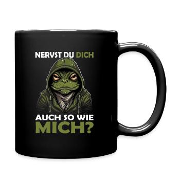 Guten Morgen - sarkastischer ironischer Bürohumor - Tasse einfarbig - Schwarz - Rechts