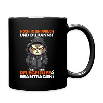 Noch so ein Spruch - ironischer Bürohumor - Tasse einfarbig - Schwarz - Rechts