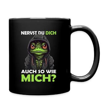 Guten Morgen - sarkastischer ironischer Bürohumor - Tasse einfarbig - Schwarz - Rechts