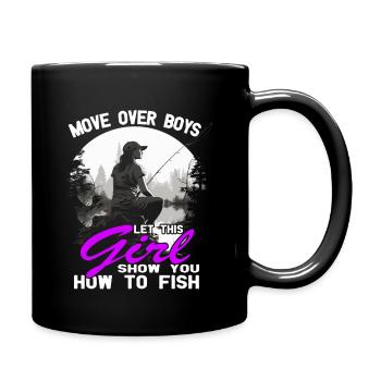 Cette fille vous montre comment pêcher - Pêcheur - Pêche - Mug uni - noir - Droite