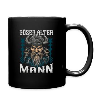 Böser alter Mann | Wikinger | Vikinger | Nordisch - Tasse einfarbig - Schwarz - Rechts