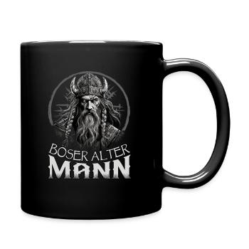 Böser alter Mann | Wikinger | Vikinger | Nordisch - Tasse einfarbig - Schwarz - Rechts