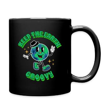 🌈 "Groove with Earth Love." 🌈 - Full Colour Mug - black - Right