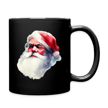 Santa Claus | Weihnachtsmann | Weihnachten - Tasse einfarbig - Schwarz - Rechts