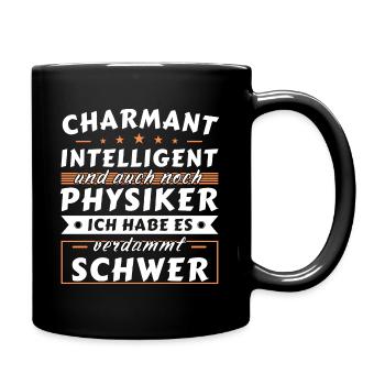 Charmant und intelligent - Physiker Edition - Tasse einfarbig - Schwarz - Rechts