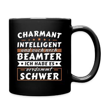 Charmant und intelligent - Beamter Edition - Tasse einfarbig - Schwarz - Rechts