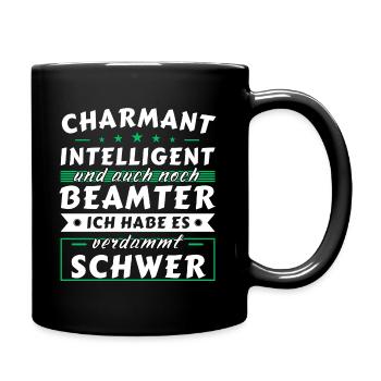 Charmant und intelligent - Beamter Edition - Tasse einfarbig - Schwarz - Rechts