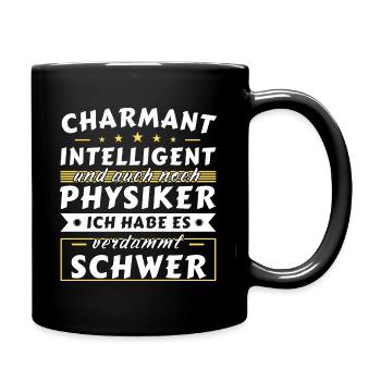 Charmant und intelligent - Physiker Edition - Tasse einfarbig - Schwarz - Rechts