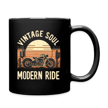 Cruise in Style Vintage Soul Motorcycle - Full Colour Mug - black - Right