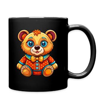 Schmucker Teddy - Tasse einfarbig - Schwarz - Rechts