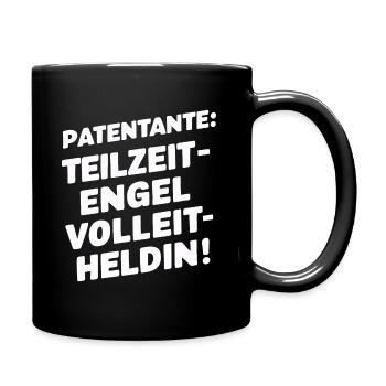 Patentante Heldin - Tasse einfarbig - Schwarz - Rechts