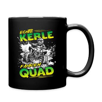 Echte Kerle fahren Quad - Motorsport - ATV - Tasse einfarbig - Schwarz - Rechts
