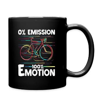 MTB Mountainbiker und Rennradfahrer Sprüche - Tasse einfarbig - Schwarz - Rechts