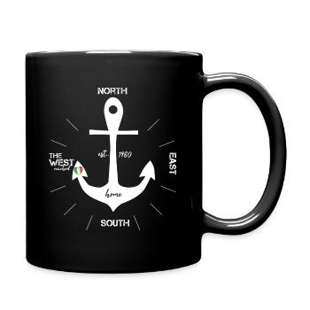 Ancre Irlande Drapeau Irlandais - Mug uni - noir - Droite