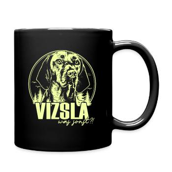 Vizsla Jagdhund - Tasse einfarbig - Schwarz - Rechts