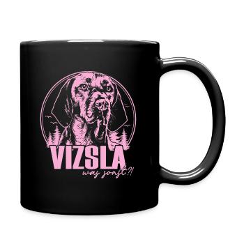Vizsla - Tasse einfarbig - Schwarz - Rechts
