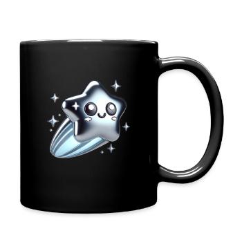 Kawaii Glossy Shooting Star - Full Colour Mug - black - Right