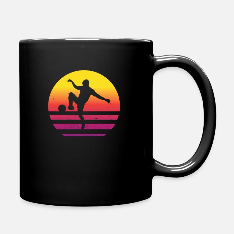 Foot Golf Retro Sunset - Full Colour Mug - black