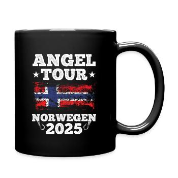 Angel Tour Norwegen 2025 - Tasse einfarbig - Schwarz - Rechts