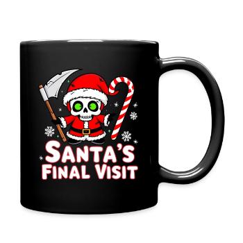Horror Weihnachtsmann - Tasse einfarbig - Schwarz - Rechts