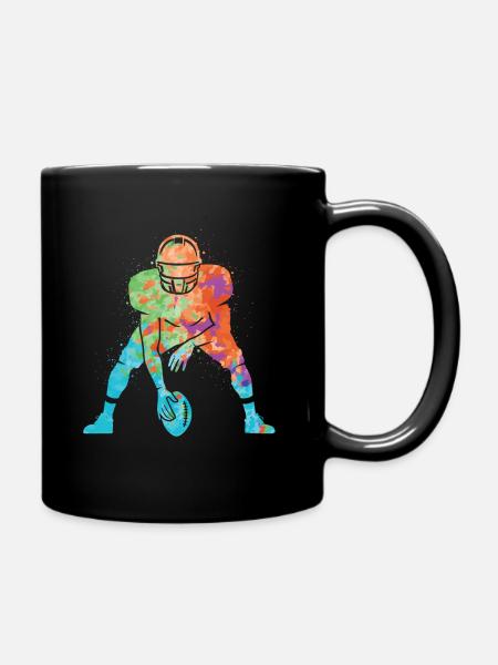 Football américain Sports Garçons Football Enfants - Mug uni - noir