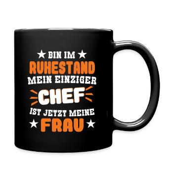 I'm retired My only is my wife - Full Colour Mug - black - Right