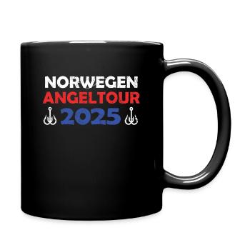 Voyage de pêche en Norvège 2025 Idée cadeau de voyage de pêche - Mug uni - noir - Droite