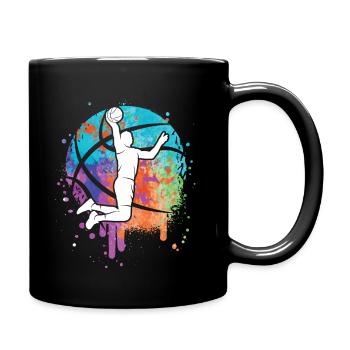 Basketballer Kinder Mädchen Basketball Jungen - Tasse einfarbig - Schwarz - Rechts