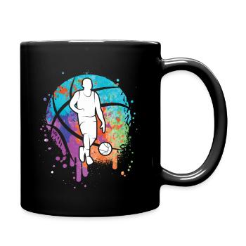 Basketballspieler Mädchen Kinder Basketball Jungen - Tasse einfarbig - Schwarz - Rechts