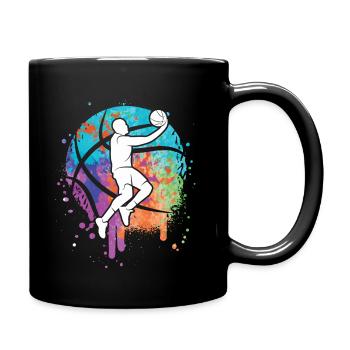 Basketballer Kinder Jungen Basketball Mädchen - Tasse einfarbig - Schwarz - Rechts
