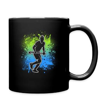 Feldhockey Hockey Herren Jungen Hockeyspieler - Tasse einfarbig - Schwarz - Rechts