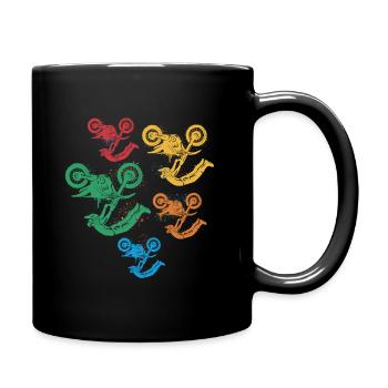 Motocross Motorrad Kinder Dirt Biker Mädchen - Tasse einfarbig - Schwarz - Rechts