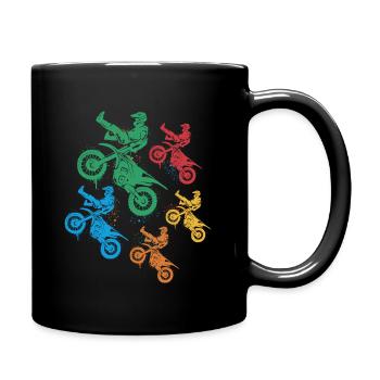 Motocross Moto Filles Dirt Biker Garçons - Mug uni - noir - Droite