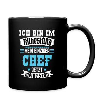 Je suis à la retraite et mon seul patron - Mug uni - noir - Droite