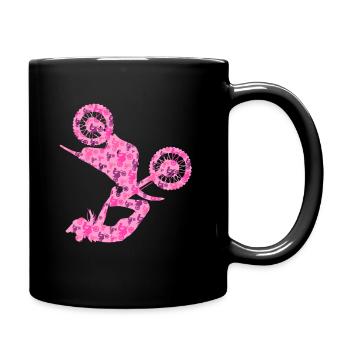 Dirt Biker Motard Fille Motocross - Mug uni - noir - Droite