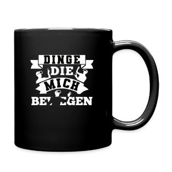 Les choses qui me touchent - Mug uni - noir - Droite