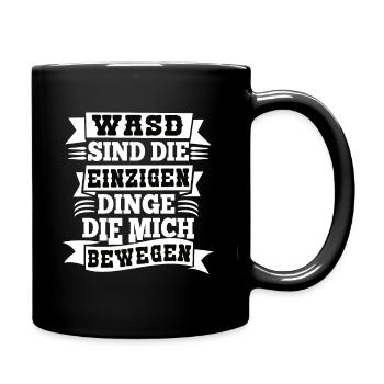 WASD are the only things that move me - Full Colour Mug - black - Right