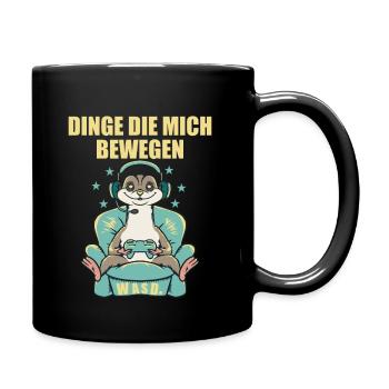 Lustiges Gamer Design Tastatur Perfektes Geschenk - Tasse einfarbig - Schwarz - Rechts