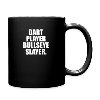 Lustiges Dart - Tasse einfarbig - Schwarz - Rechts