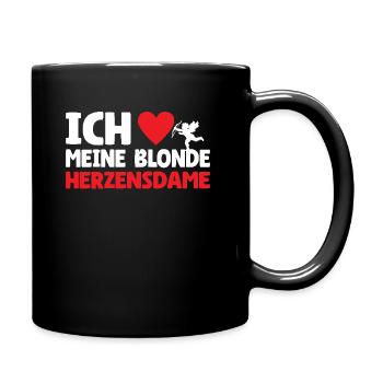J’adore ma chérie blonde - Mug uni - noir - Droite