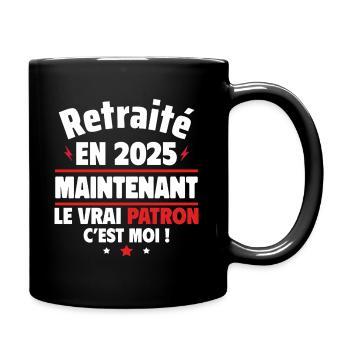 retraité en 2025,cadeau de départ à la retraite - Mug uni - noir - Droite