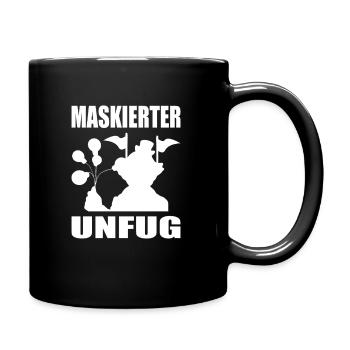 Maskierter Unfug Lustiges Karneval - Tasse einfarbig - Schwarz - Rechts