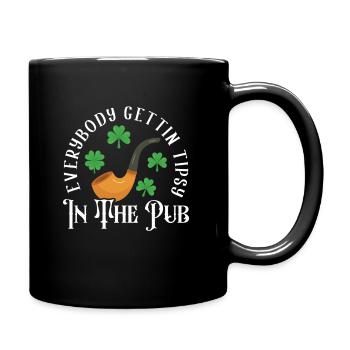 Everybody Gettin Tipsy Patricks Day - Full Colour Mug - black - Right