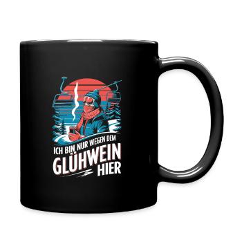 Lustiges Apres Ski - Tasse einfarbig - Schwarz - Rechts