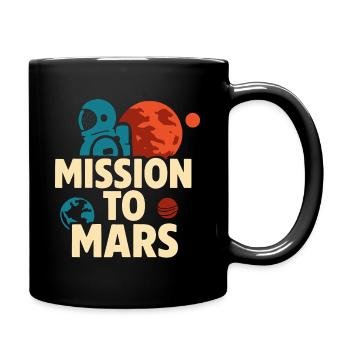 Mission to Mars Space Design - Full Colour Mug - black - Right