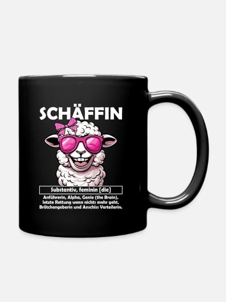 Schäffin | Beste Chefin | Teamleiterin - Tasse einfarbig - Schwarz