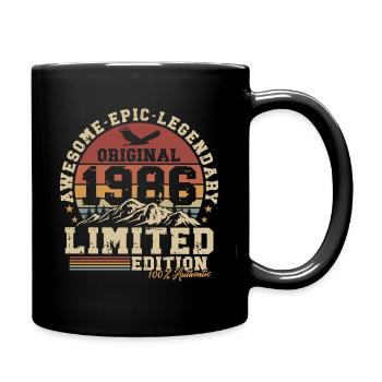 1986 Vintage Vintage Rétro Cadeau d’anniversaire - Mug uni - noir - Droite