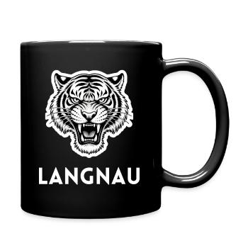 Langnau im Emmental - Tasse einfarbig - Schwarz - Rechts