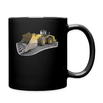 chantier engin - Mug uni - noir - Droite