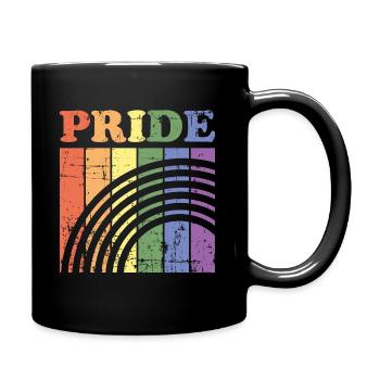 Vintage Gay Lesbienne Arc-en-ciel LGBT - Mug uni - noir - Droite